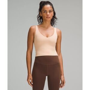 Lululemon Align Tank Top V-Neck Sports Bra / Bralette in Contour nude color